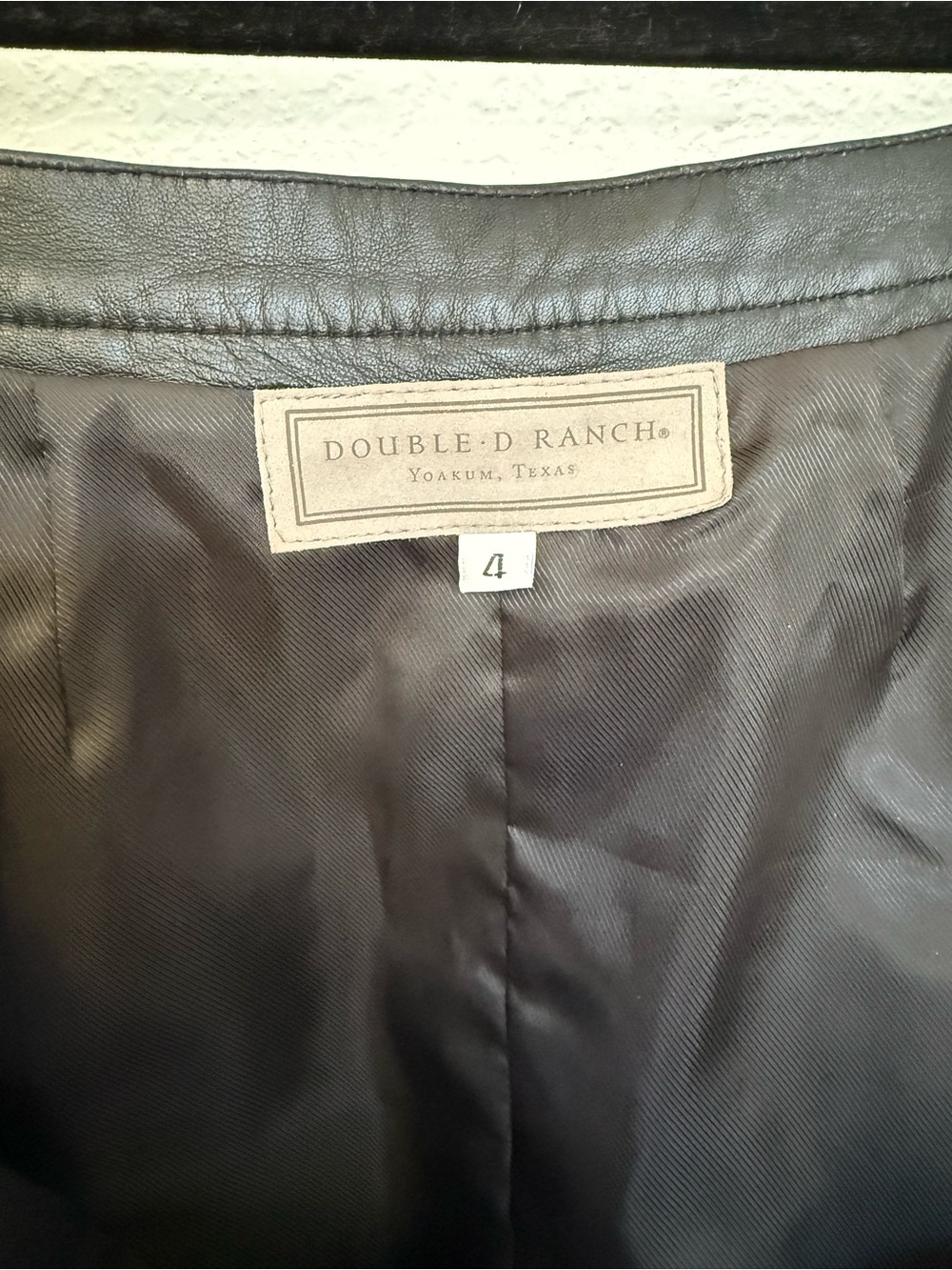 Double D Ranch Black Leather Fringe Skirt with Studs - Picture 3 of 4